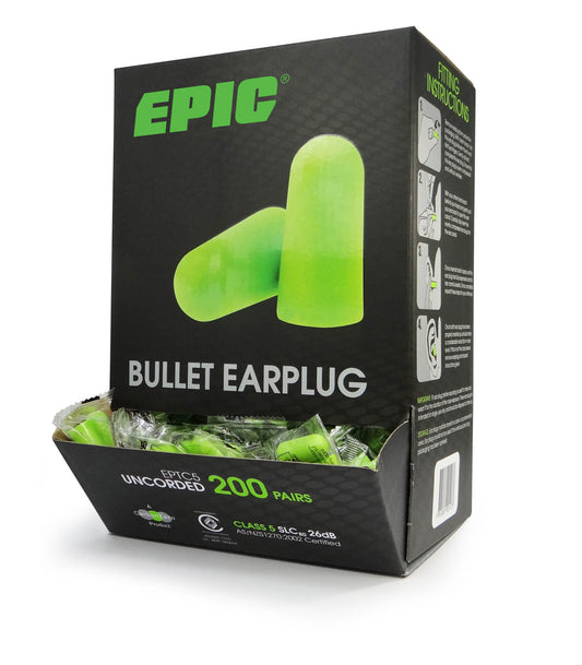 BULLET EARPLUGS ULTRA COMFORT HEARING PROTECTION - EPTC5