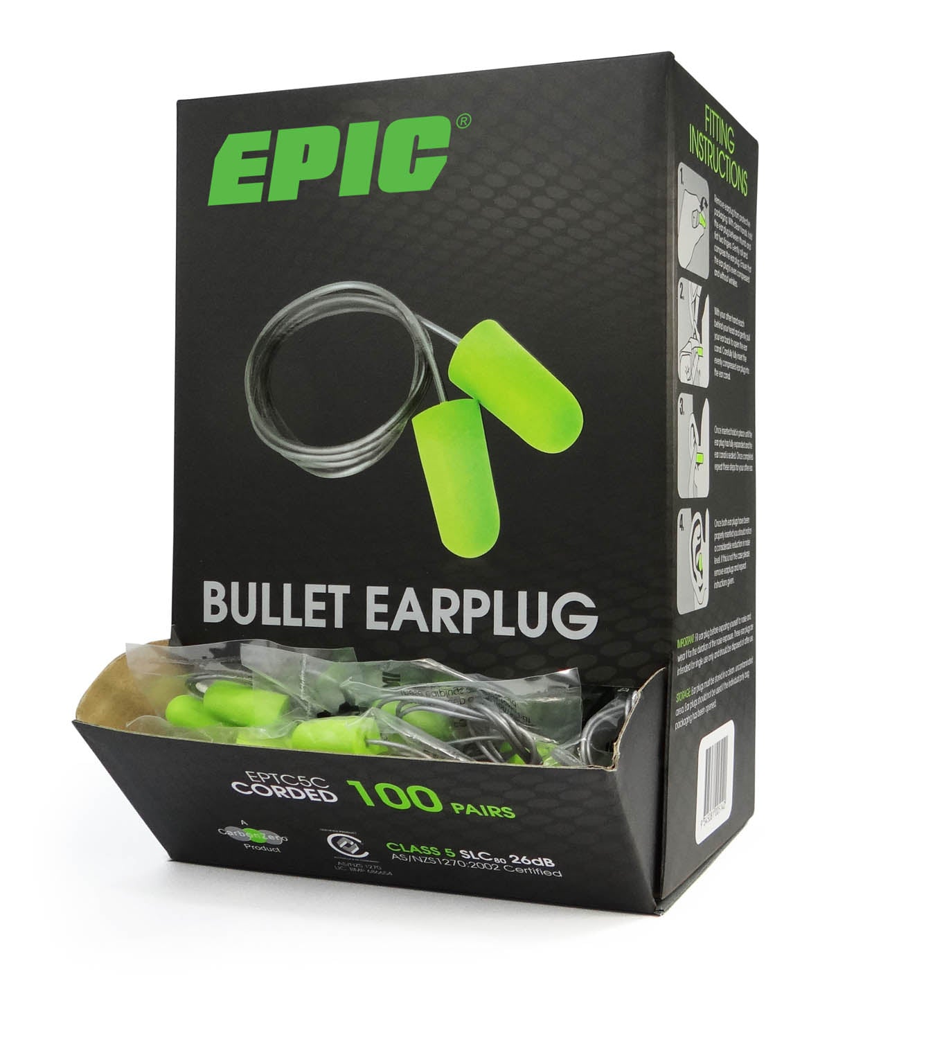 BULLET EARPLUGS ULTRA COMFORT HEARING PROTECTION