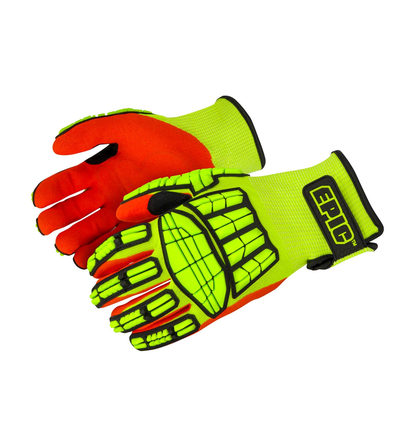 PHAROS IMPACT HI VIS NITRILE GLOVE CUT 5EP