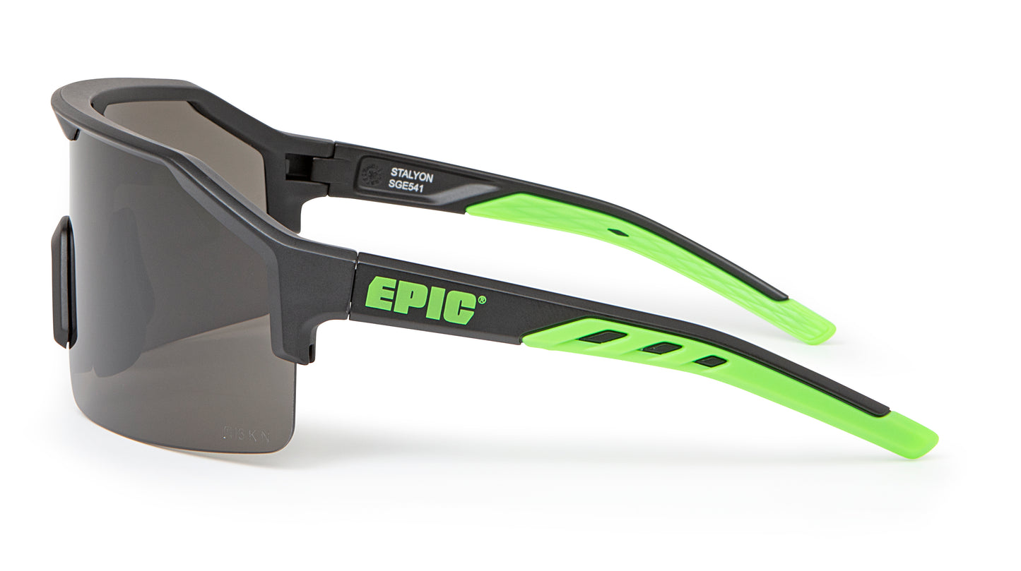 Glasses Safety Epic Stalyon - FKN Premium Anti-Fog & Anti-Scratch - Stealth Frame Smoke