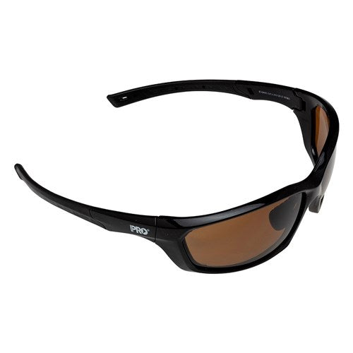 SAFETY GLASSES SURGE POL BROWN LENS