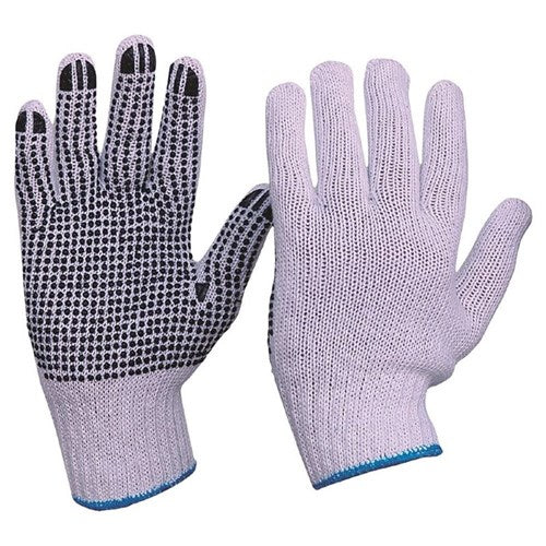 GLOVE P/COT K/LINER PVC DOTS SIZE MENS