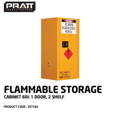 FLAMMABLE CABINET 60L 1D2S