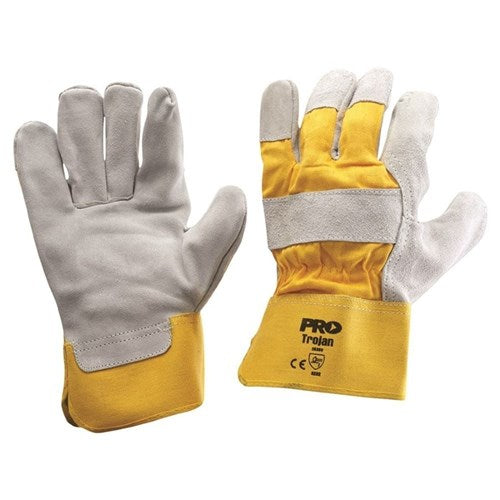 GLOVE LEATHER YELLOW/GREY OSFA