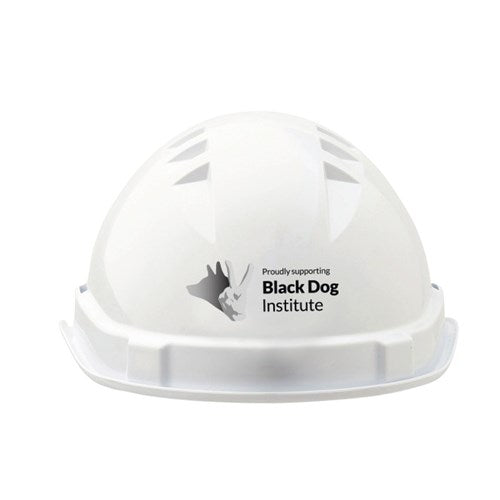 HARD HAT V6 WHITE - BLACK DOG