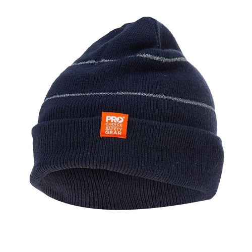 BEANIE RETRO-REFLECTIVE STRIPES NAVY