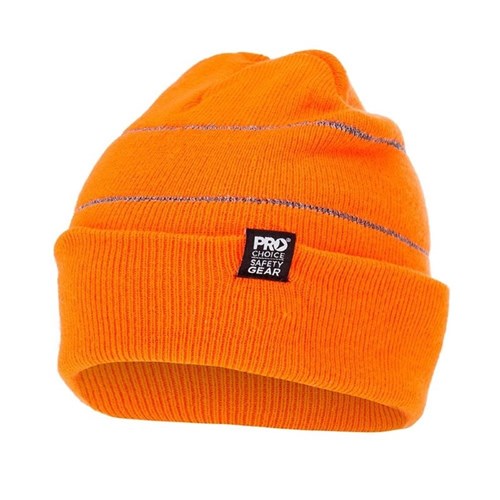 BEANIE RETRO-REFLECTIVE STRIPES ORANGE