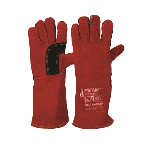 GLOVE WELDING PYROMATE RED KEVLAR OSFA