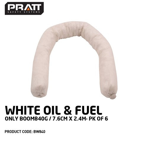 BOOM OIL/FUEL WHITE 840G 2.4m x 7.6cm