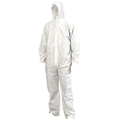 COVERALLS DISPOSABLE SMS WHITE 2XL