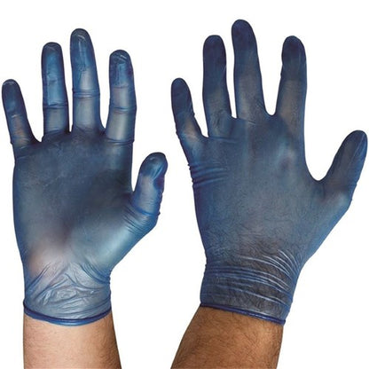 GLOVE DISP P/FREE VINYL BLUE SIZE L