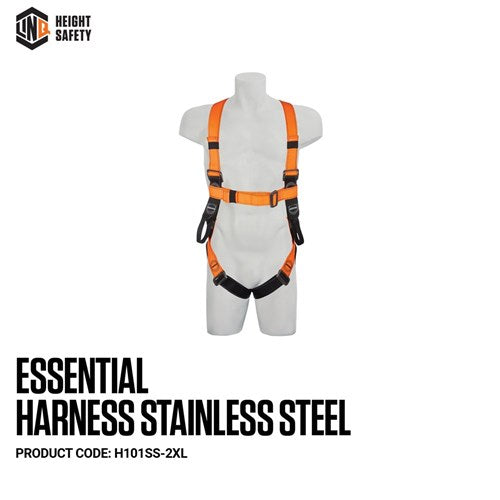 HARNESS ESSENTIAL XL-2XL S/STEEL