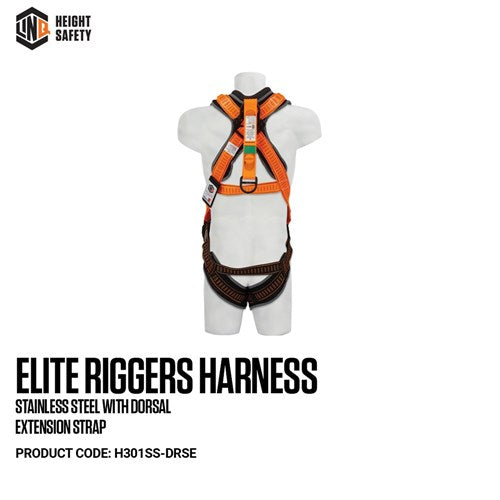 HARNESS ELITE RIGGERS M-L D/EXT STRAP