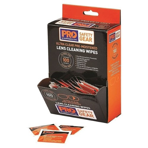 LENS CLEANING WIPES ALCOHOL FREE 100/BOX