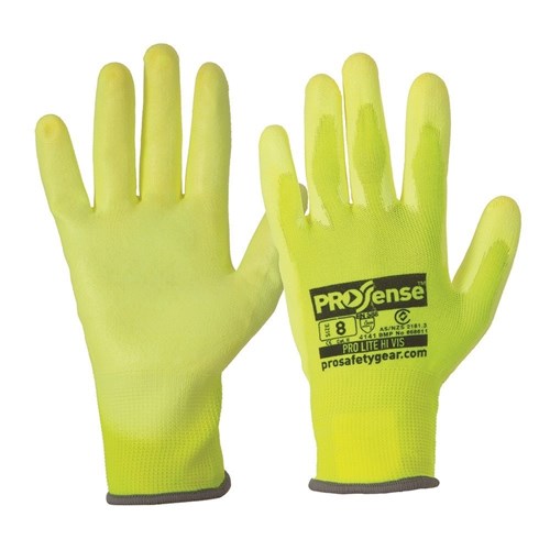 GLOVE PROSENSE PROLITE YELLOW SIZE 10