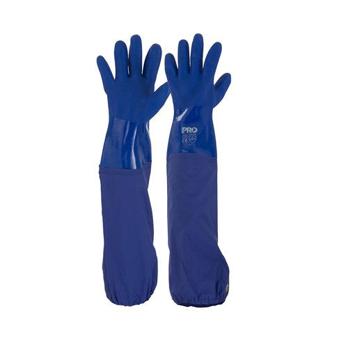 GLOVE PVC BLUE 60cm