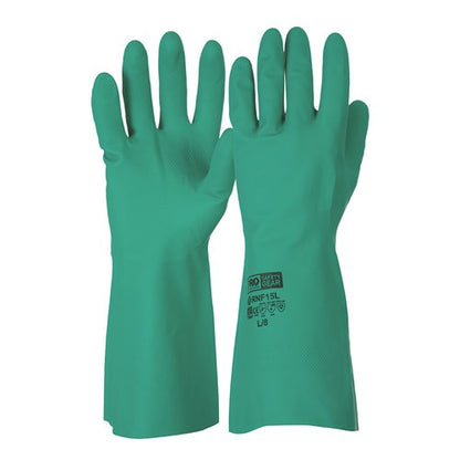 GLOVE NITRILE GREEN 33cm SIZE L/8