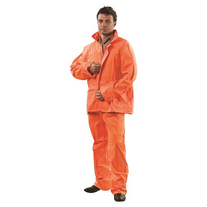 RAINSUIT PVC HIGH VIS ORANGE 2XL