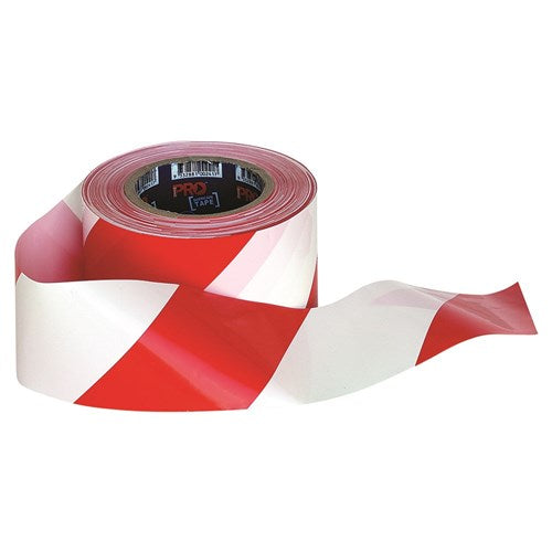 TAPE 75mm x 100m RED/WHITE