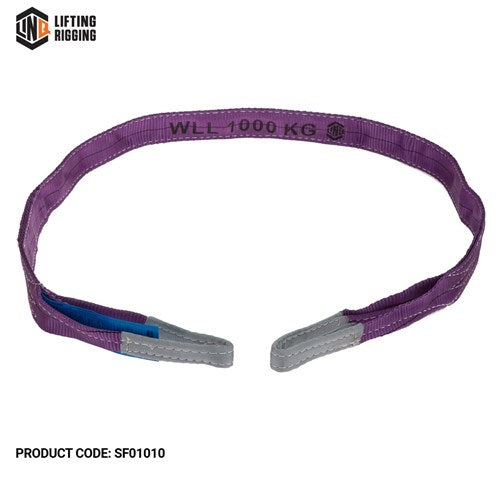 SLING FLAT 8:1 WLL 1T 1.0m VIOLET