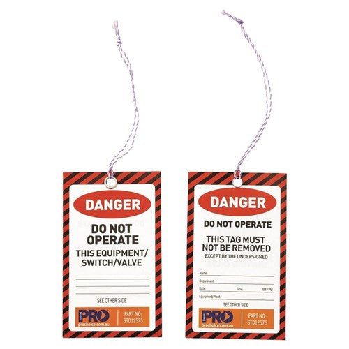 SAFETY TAG 125 x 75mm DO NOT OPERATE