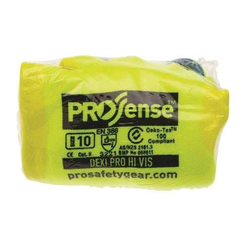 GLOVE PROSENSE D/PRO YEL V/READY SIZE 10