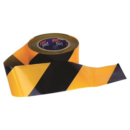 TAPE 75mm x 100m YELLOW/BLACK