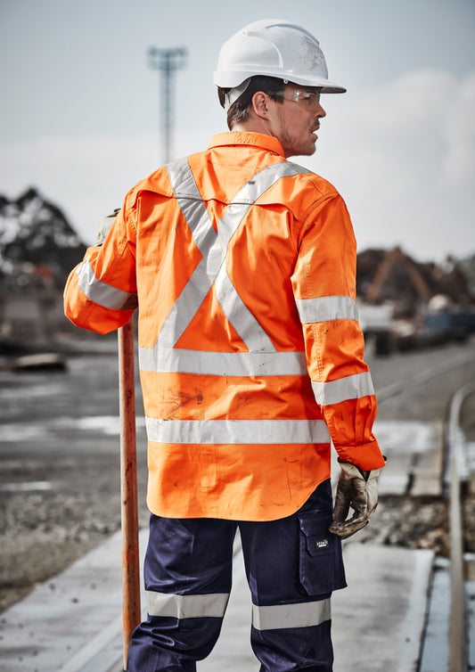 Mens Hi Vis X Back Taped Shirt